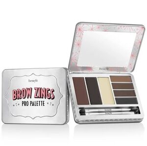 Benefit Brow Zings Pro Palette Tweezers Brush Set Medium Deep NEW discontinued